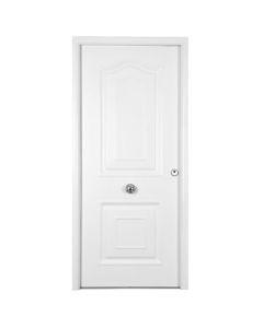 Puerta de entrada metálica Provenzal blanca derecha 210x91cm