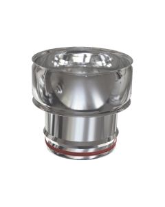 Adaptador de pared simple a doble pared inox ø 200