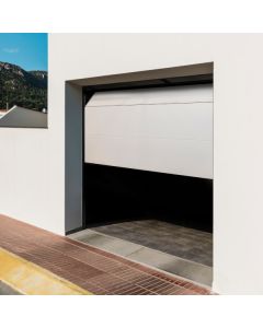 Puerta garaje seccional motorizada blanca 200x240 cm