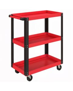 Carro de taller 70.5x35x82.5 cm metal, pp color rojo Homcom