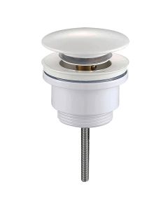 Kibath válvula clic clac lavabo bidet acabado blanco mate de latón