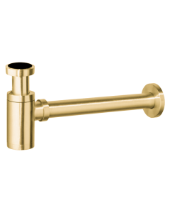 Valaz sifón de lavabo visto redondo dorado cepillado