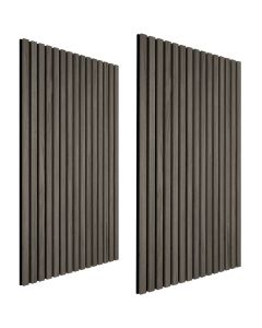 Tectake 2 paneles de pared aspecto de madera, 120 x 60 x 2,1 cm roble gris