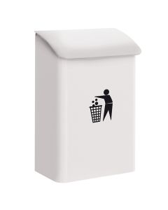 Arregui e6101 papelera mural de acero de 18 l, papelera de garaje y parking