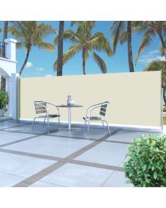 Toldo lateral retráctil 160x500 cm crema