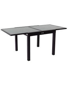 Mesa para jardín extensible en aluminio "porto 8" - phoenix - negro