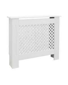 Cubierta para radiador 78x19x82cm mdf blanco diseño de nido de abejas