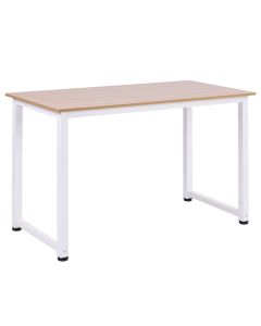Mesa de ordenador 120x60x76 cm mdf y metal bicolor Homcom