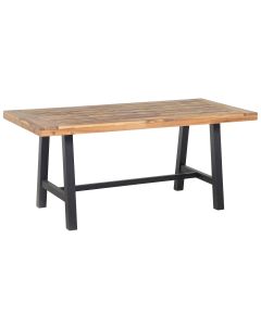 Mesa de jardín scania 170 cm 80 cm madera de acacia negro