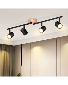 Nettlife lámpara de techo negro gu10 72.5x9