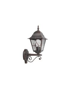 Bootes outdoor wall light 1xe27 aluminium / crystal brown