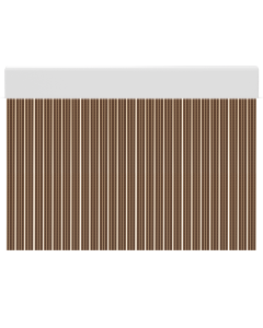 Cortina para puertas de PVC pastel marrón con beig / 100 x 215