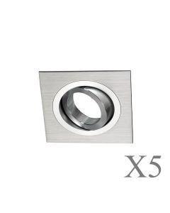 Pack 5 foco empotrable basculante classic aluminio wonderlamp 1xgu10