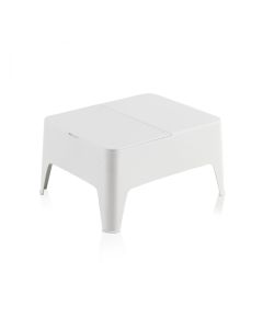 Mesa auxiliar color: blanco 58x48x30cm. Modelo: alaska sp