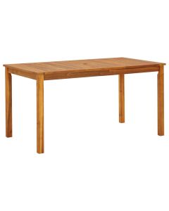 Mesa de jardín madera maciza de acacia 140x80x74 cm es5078