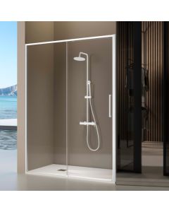 Mampara frontal serie delta - blanco -  160-162.6 cm - reversible