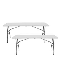 Pack 2 mesas plegables rectangulares para catering 180x74cm Thinia Home