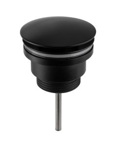 Valaz valvula click clack para lavabo o bide redondo negro mate