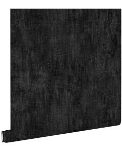 Estahome papel pintado liso con efecto pictórico negro 53 cm x 10.05 m