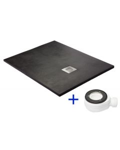 Plato de ducha negro ral 9005 80x120