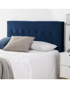 Cabecero tapizado nápoles 140x100 cm azul, para cama 135, terciopelo