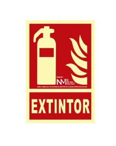 Cartel de extinción "extintor" clase b (pcv 0,7mm) 21x30cm