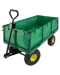 Carrito de transporte con paneles laterales plegables y 550 kg verde
