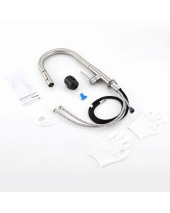 Grifo de cocina de acero inoxidable con rociador extraíble - mezclador de c