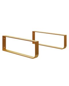 Pack 2 soportes toallero para encimera lavabo - oro dorado mate