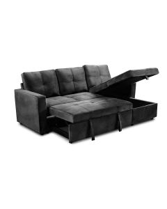 Sofa cama chaise longue pau 215cm negro