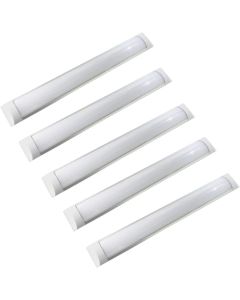 5x regletas LED slim 36w, color blanco frío 6000k, 120cm