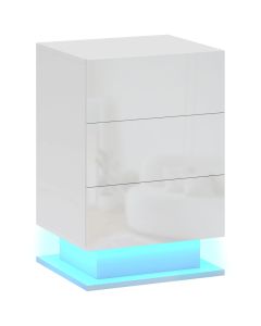 Mesita de noche 40x35x60 cm color blanco Homcom