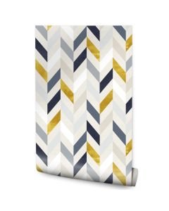 Papel Pintado Motivos Geométricos De Colores Para El Salón 53cm x 10m