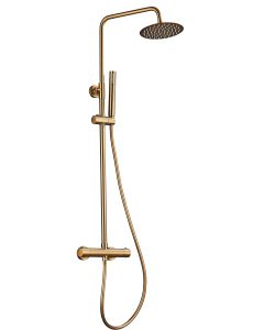 Valaz barra de ducha termostática redonda 120cm dorado cepillado - 20cm