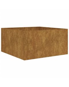 vidaXL jardinera de acero corten 80x80x40 cm