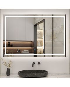 Aica espejo de baño LED 120 x 80 cm, antivaho, brillo regulable