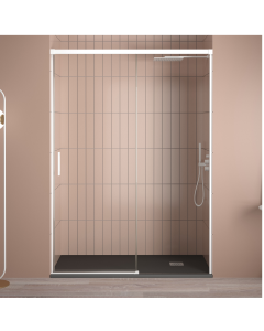 Mampara ducha frontal corredera 105 cm (adaptable 99-104cm) blanco mate
