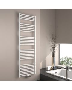 Emke radiador toallero agua caliente blanco 160x50cm conexión central 654w