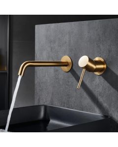 Imex - grifo monomando lavabo empotrado oro serie monza