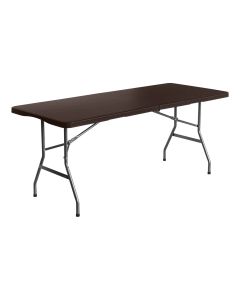 Mesa plegable rectangular para catering efecto ratán 180x74cm Thinia Home