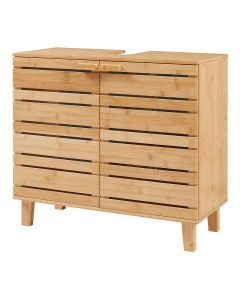 Mueble bajo lavabo Epind 60x66x30 cm bambú - natural [en.casa]
