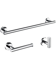 Valaz accesorios de baño en cromado toallero 40cm+3perchas+portarollos