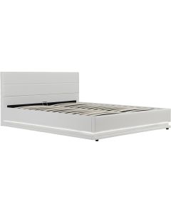 Cama con LED "anastasia"- 160 x 200 cm - blanco