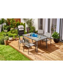 Conjunto de jard&iacute;n de acero para 6 personas Dallas