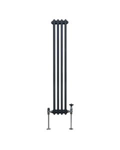 Radiador tradicional vertical de 2 columnas - 1500x 202mm - gris