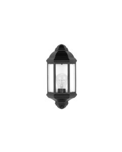 Shaula outdoor wall light 1xe27 aluminium / crystal black