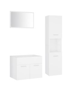vidaXL juego de muebles de baño madera de ingeniería blanco