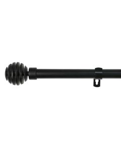 Barra de forja extensible y decorativa(negro, 120-210cm bola rota)