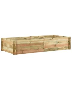 vidaXL jardinera para verduras madera pino impregnada 197x100x40cm