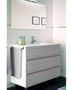 Mueble imperia 3 cajones, lavabo y espejo combi 120 x 45 cm 2 senos